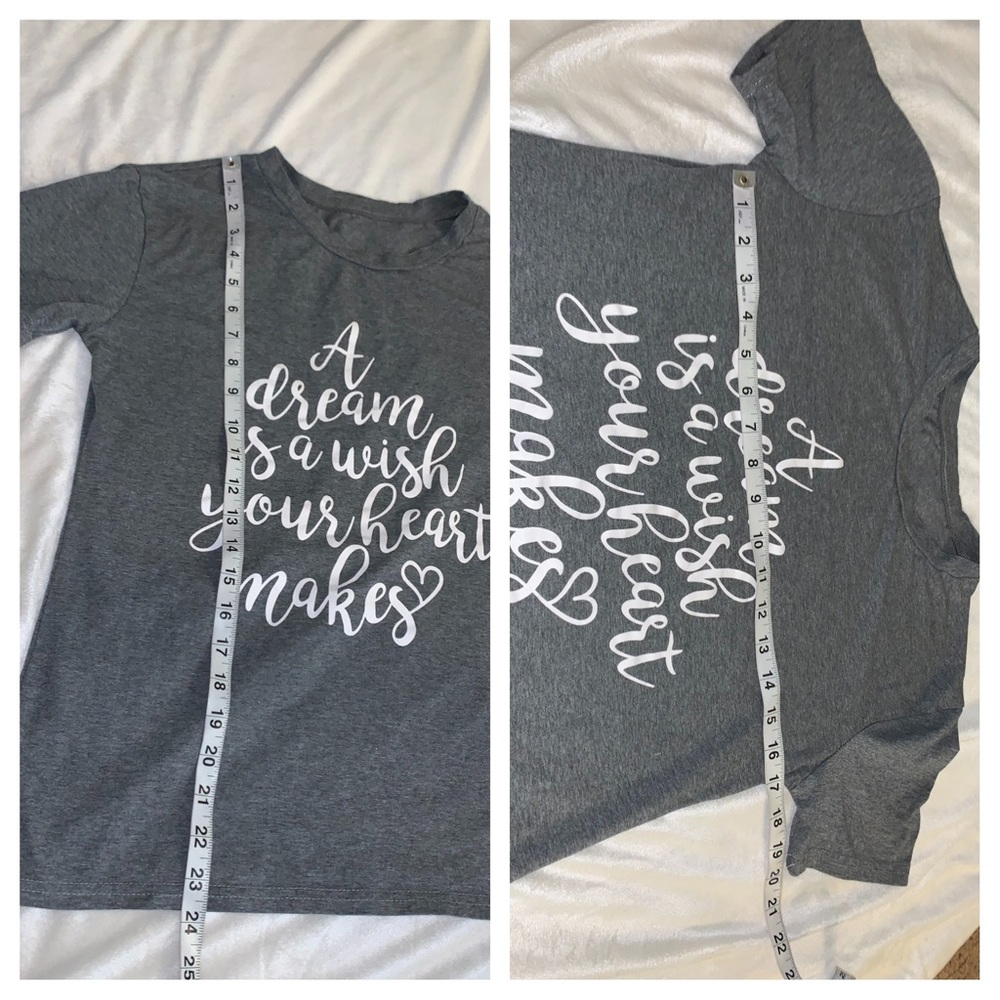 SOLD Cinderella Disney quote gray t-shirt - Picture 3 of 4